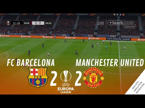 FC BARCELONA vs MANCHESTER UNITED [2-2] • HIGHLIGHTS | VideoGame Simulation & Recreation