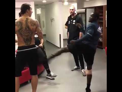 Zlatan Ibrahimovic vs Lukaku fighting