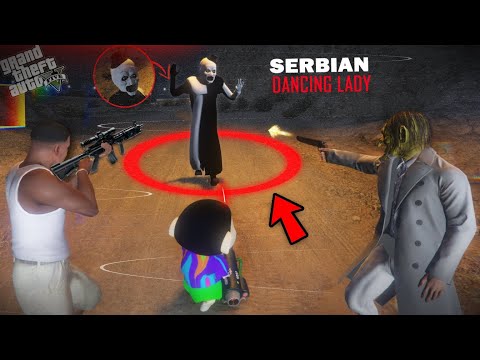 GTA 5 : Franklin Catch Serbian Dancing Lady In Red Circle Of Human Devil in GTA 5 ! (GTA 5 mods)