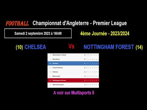 CHELSEA – NOTTINGHAM FOREST : match de football de la 4ème journée de Premier League – 2023-2024