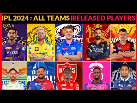 IPL 2024 – All 10 Teams 4-4 Release Players | IPL Auction | Released Players In Ipl