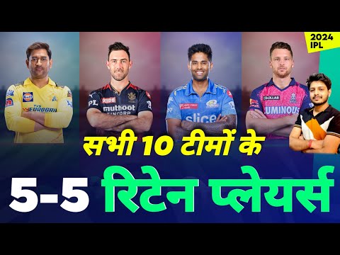 IPL 2024 – All 10 Teams 5-5 Retain Players | IPL Auction | MY Cricket Production