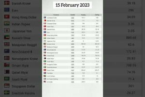 15 February 2023 Currency Rates in Pakistan || Dollar Rate in Pakistan || Saudi Riyal Rate