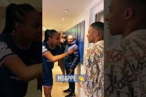 Kylian Mbappe congratulates PSG’s Feminine after UCL match 👏
