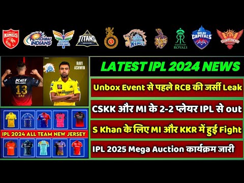 IPL 2024 – 8 BIG News For IPL on 10 March (RCB Jersey Leak, S Khan in MI, CSK Player, Mega Auction)