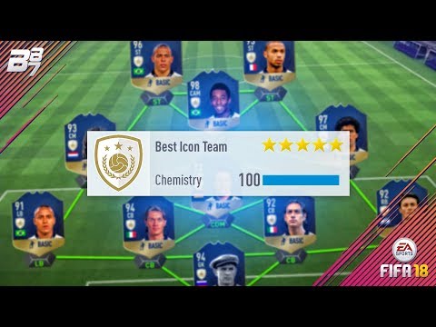 BEST POSSIBLE ICONS TEAM! w/ PRIME PELE AND RONALDO! | FIFA 18