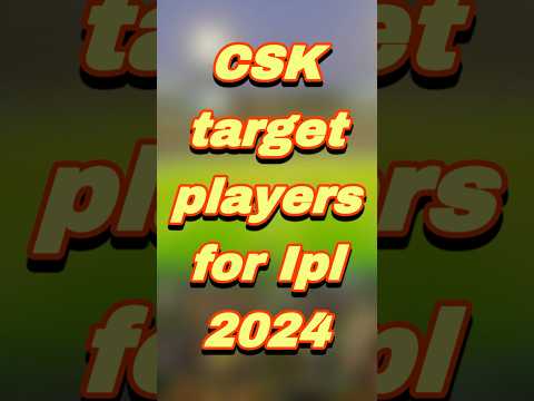 Csk target players for Ipl 2024 ll csk new captain Chennai supar kings new squad  #ipl #csk #msdhoni