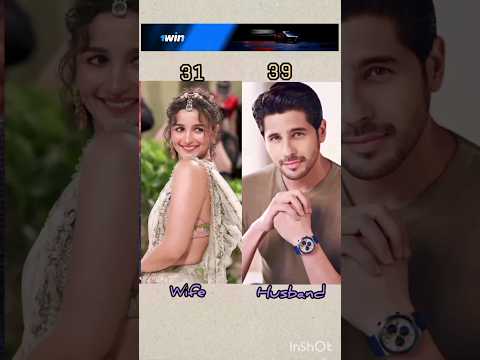 Bollywood couple age difference || Bollywood actress top10 | #bollywood#alia#sidharth#kiara#trending