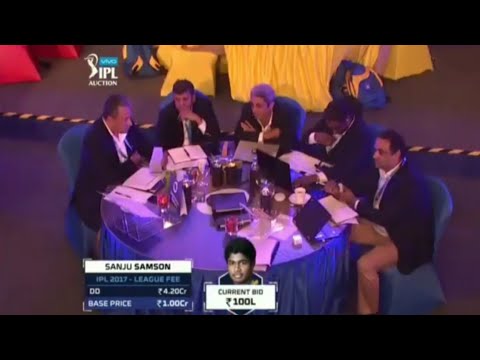 SANJU SAMSON IPL AUCTION 2018 MI VS RR BIDDING WAR 🔥