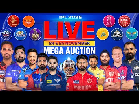 🔴 LIVE: Tata IPL Player Auction 2025 | IPL 2025 Auction Updates | IPL Mega Auction Live Day 2