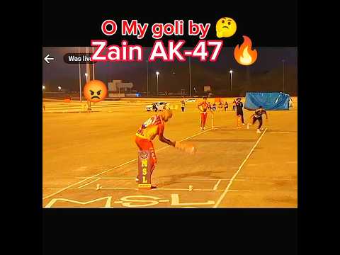 O My goli 😱 by Zain AK-47 🔥#tapeballcricket #shortsfeed #youtubeshorts #viralshorts