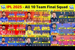 IPL 2025 All Team Squad – IPL 2025 All 10 Teams Final Squad Announced