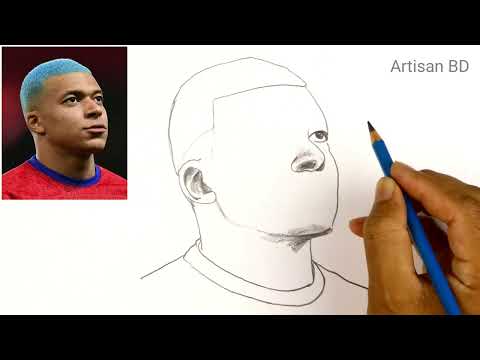 Drawing of Kylian Mbappe / Pencil Sketches / Qatar World Cup 2022