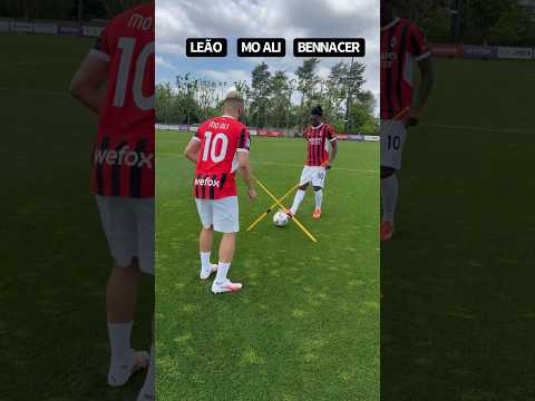 @MoAliFC Accurate pass challenge v Leão & Bennacer | #shorts