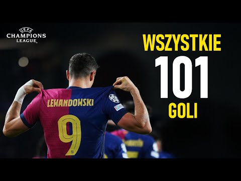 Robert Lewandowski Wszystkie 101 Goli w Lidze Mistrzów (Polski Komentarz) ᴴᴰ