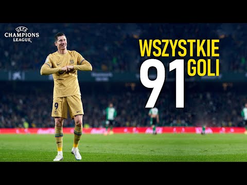 Robert Lewandowski Wszystkie 91 Goli w Lidze Mistrzów ᴴᴰ