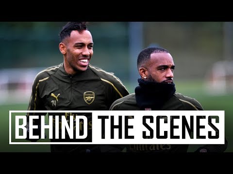 Lacazette, Aubameyang & Iwobi practice penalties | Behind the scenes at Arsenal training centre