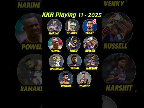 KKR Best Playing 11 For IPL 2025🔥