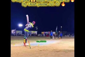 O my goli 😱 kaya bold Kiya ha 🔥 by Umri pacer AK 47 🔥#tapeballcricket #shortsfeed #youtubeshorts