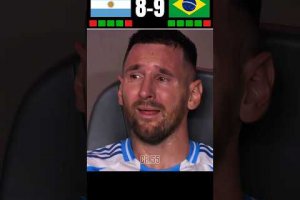the day Neymar show Messi | Brazil Vs Argentina world cup | penalty shootout #shorts​#football​🥶🔥 ||