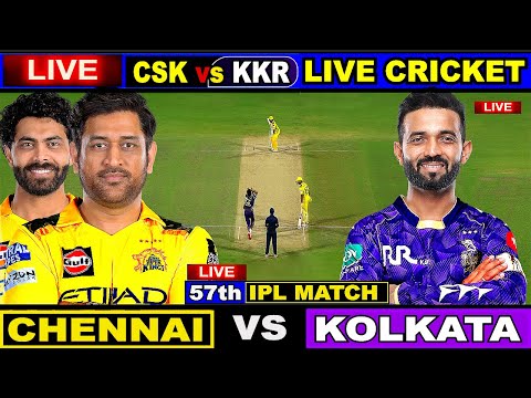 🔴Live: CSK vs KKR, 57th IPL Match | IPL Live Scores & Commentary | Chennai vs Kolkata | Last 8 Overs